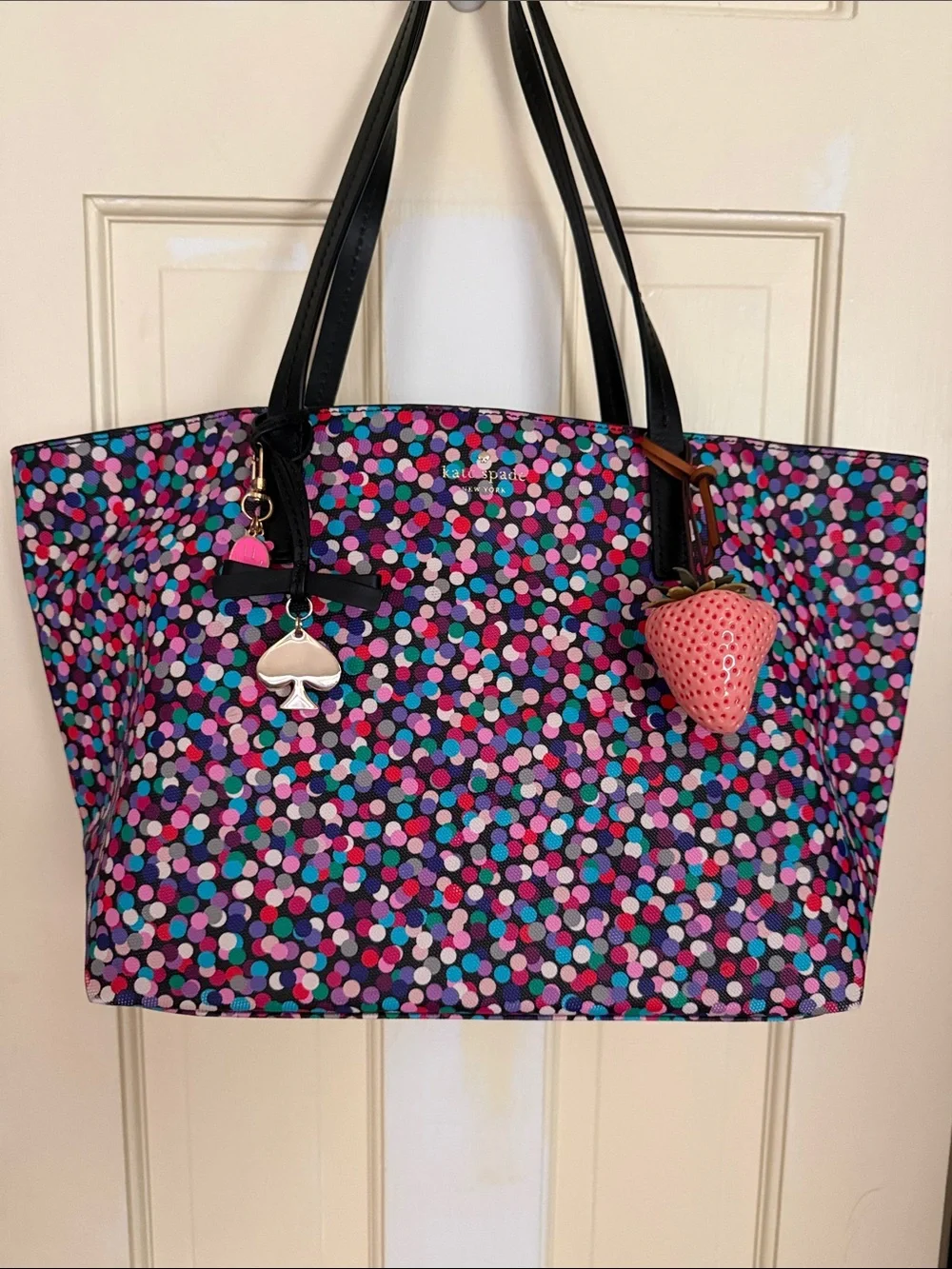 KATE SPADE Confetti Hawthorne Colorful Tote